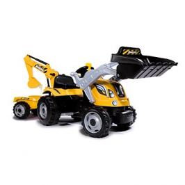 Smoby Šlapací traktor Builder Max s bagrem a vozíkem