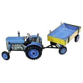 Kovap Traktor s valníkem na klíček modrý