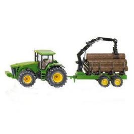 Siku Farmer - Traktor John Deere s lesním přívěsem