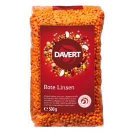 8 x Davert Bio Červená čočka, 500g