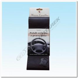 Kožený potah na volant - kaštanový AX (36,5-39 cm)