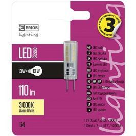 EMOS LED žárovka Classic JC A++ 1,3W G4 teplá bílá