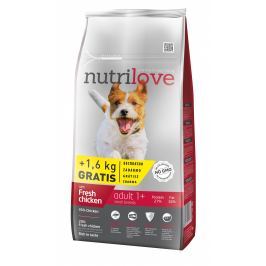 Nutrilove dog dry ADULT S fresh chicken granule pro dospělé psy malých plemen 8+1,6kg ZDARMA
