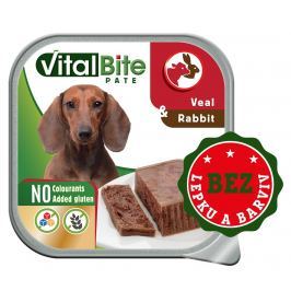 VitalBite vanička masové kousky s telecím a králičím
