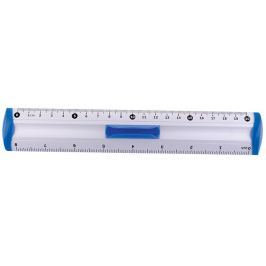 EASY Pravítko hliníkové s barevným lemováním a držákem na tužku 20 cm