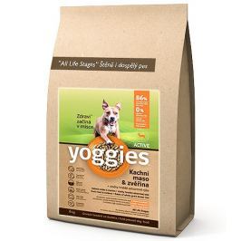 Yoggies Active kachna a zvěřina granule lisované za studena