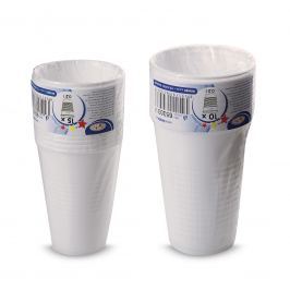 Plastový kelímek bílý 0,3l, 10ks