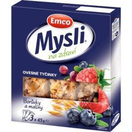 Emco Mysli na Zdraví Ovesné tyčinky borůvky a maliny
