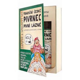Bohemia Gifts & Cosmetics Pivrnec Kniha s extrakty z pivních kvasnic a chmele Sprchový gel 200 ml + Vlasový šampon 200 ml