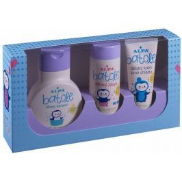 Alpa Batole šampon s olivovým olejem pro děti 200 ml + zásyp s extraktem z listu olivovníku 100 g + krém proti chladu 75 ml, kosmetická sada