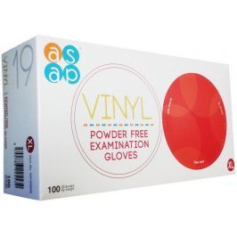 Asap Rukavice vinyl jednorázové nepudrované vyšetřovací rukavice velikost XL box 100 kusů