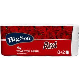Big Soft Red toaletní papír bílý 3 vrstvý 10 kusů