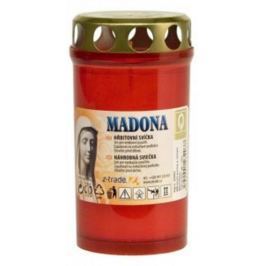 Madona Hřbitovní svíčka s víčkem lisovaná červená 2 dny 135 g