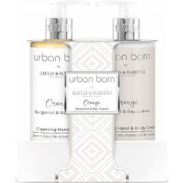 Baylis & Harding Urban Barn Pomeranč, Bergamot a Bobkové listy tekuté mýdlo na ruce 300 ml + mléko na ruce a tělo 300 ml, kosmetická sada