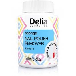 Delia Cosmetics Acetonový odlakovač s houbičkou 75 ml