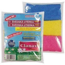 Clanax Sonic Švédská utěrka mikrovlákno 30 x 30 cm 180 g/m2 3 kusy