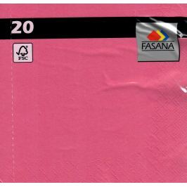 Fasana Papírové ubrousky barevné růžové 3 vrstvé 33 x 33 cm 20 kusů