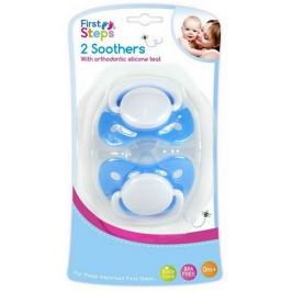 First Steps Bpa Free Ortodontické silikonové šidítko modrá 2 kusy