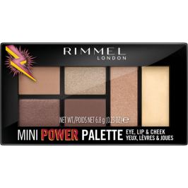 Rimmel London Mini Power Palette paletka očních stínů, rty a tváře 001 Fearless 6,8 g