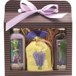 Bohemia Gifts & Cosmetics Lavender La Provence sprchový gel 100 ml + Olejová lázeň 100 ml + Koupelová sůl 150 g, kosmetická sada