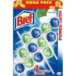 Bref Power Aktiv 4 Formula Borovice Freshness WC blok Mega pack 3 x 50 g