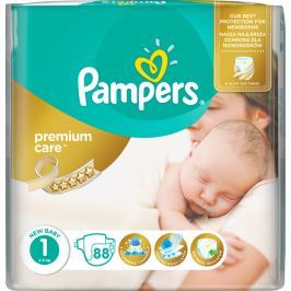 Pampers Premium Care 1 New Baby 2-5 kg plenkové kalhotky 88 kusů