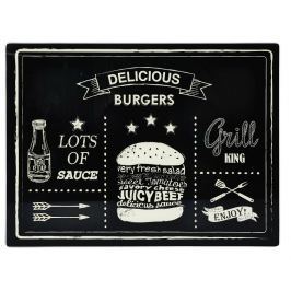 EXCELLENT Prkénko krájecí Burgers sklo 30 x 40 cm KO-170424100burg