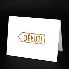 Jmenovka na dárek - Děkuji